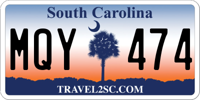 SC license plate MQY474