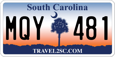 SC license plate MQY481