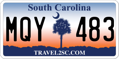 SC license plate MQY483