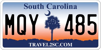 SC license plate MQY485