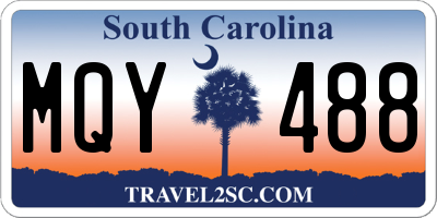 SC license plate MQY488