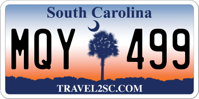 SC license plate MQY499
