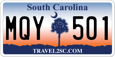 SC license plate MQY501