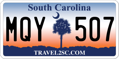 SC license plate MQY507