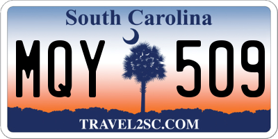 SC license plate MQY509