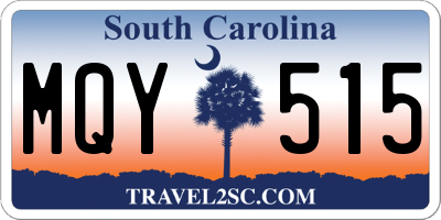 SC license plate MQY515