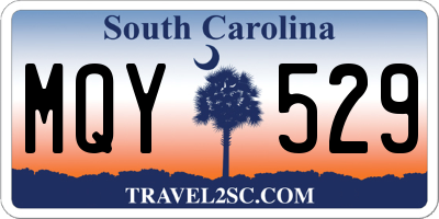 SC license plate MQY529