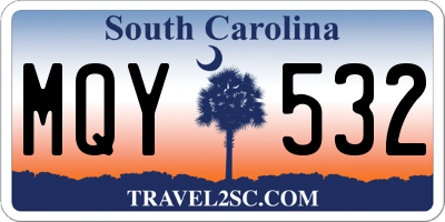 SC license plate MQY532