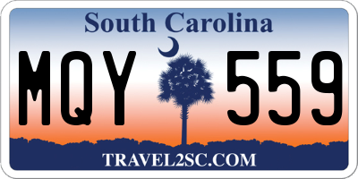 SC license plate MQY559