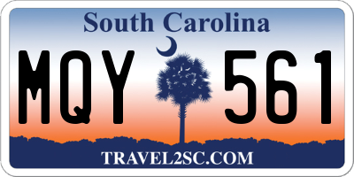 SC license plate MQY561