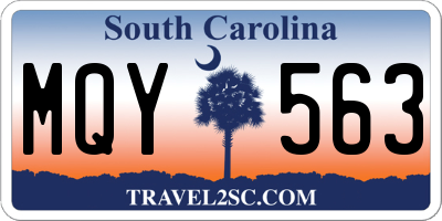 SC license plate MQY563