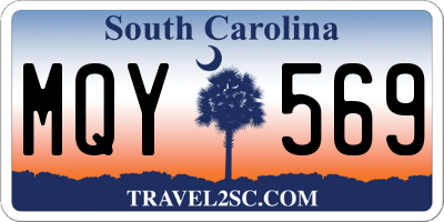 SC license plate MQY569