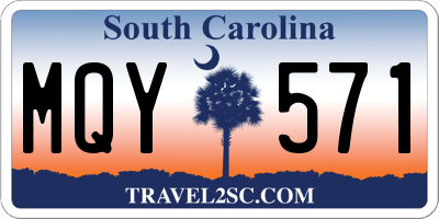 SC license plate MQY571
