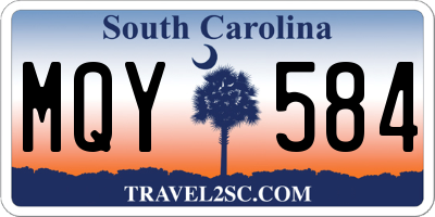 SC license plate MQY584