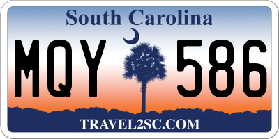 SC license plate MQY586
