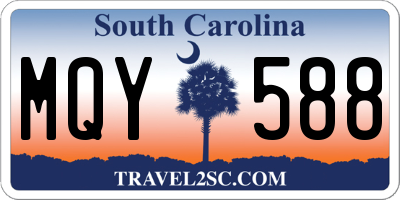 SC license plate MQY588
