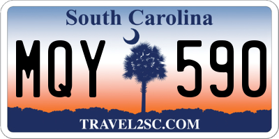 SC license plate MQY590