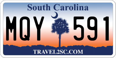 SC license plate MQY591