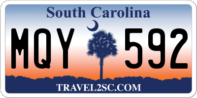 SC license plate MQY592