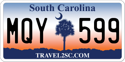 SC license plate MQY599