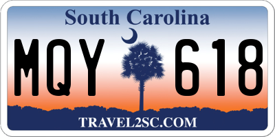 SC license plate MQY618