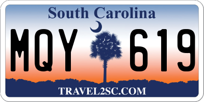 SC license plate MQY619