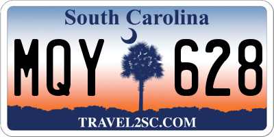 SC license plate MQY628