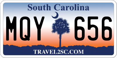 SC license plate MQY656