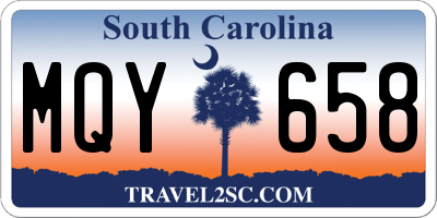 SC license plate MQY658