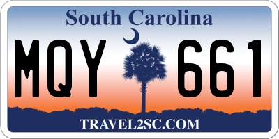 SC license plate MQY661