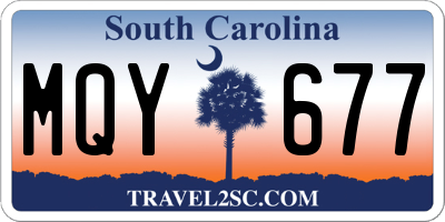SC license plate MQY677