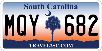SC license plate MQY682