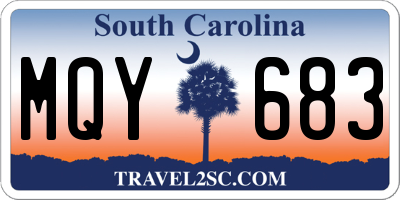 SC license plate MQY683