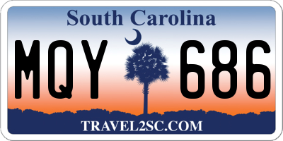 SC license plate MQY686