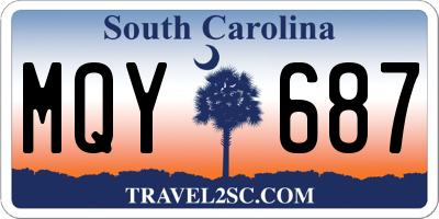 SC license plate MQY687