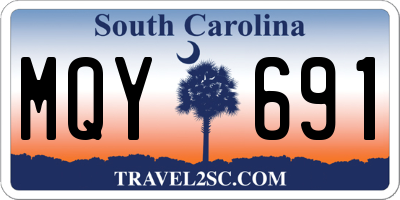 SC license plate MQY691