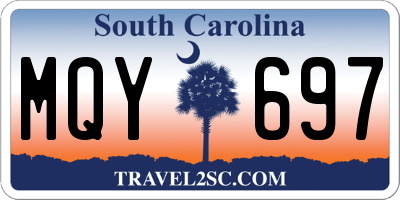 SC license plate MQY697