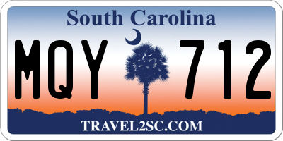 SC license plate MQY712