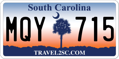 SC license plate MQY715