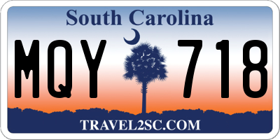 SC license plate MQY718