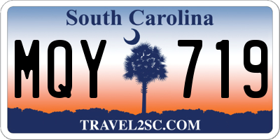 SC license plate MQY719
