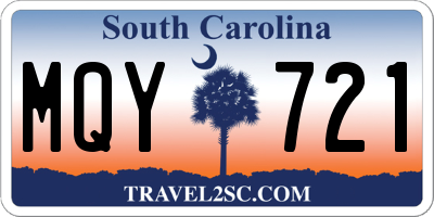 SC license plate MQY721