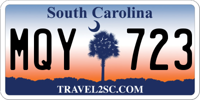 SC license plate MQY723