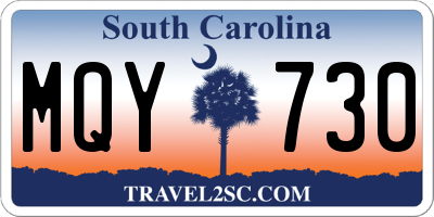 SC license plate MQY730