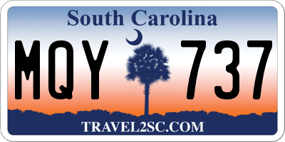 SC license plate MQY737