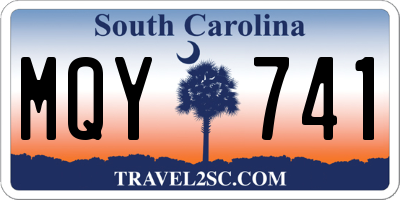 SC license plate MQY741
