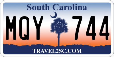 SC license plate MQY744