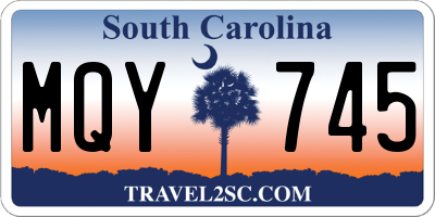 SC license plate MQY745