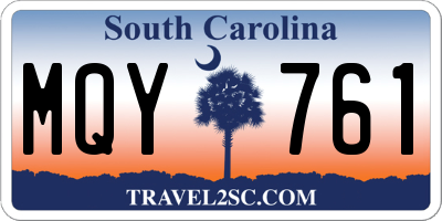 SC license plate MQY761