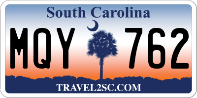 SC license plate MQY762